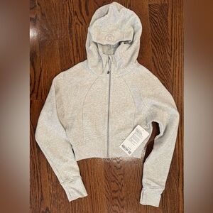 Lululemon Women’s Scuba Full-Zip Cropped Hoodie-Grey